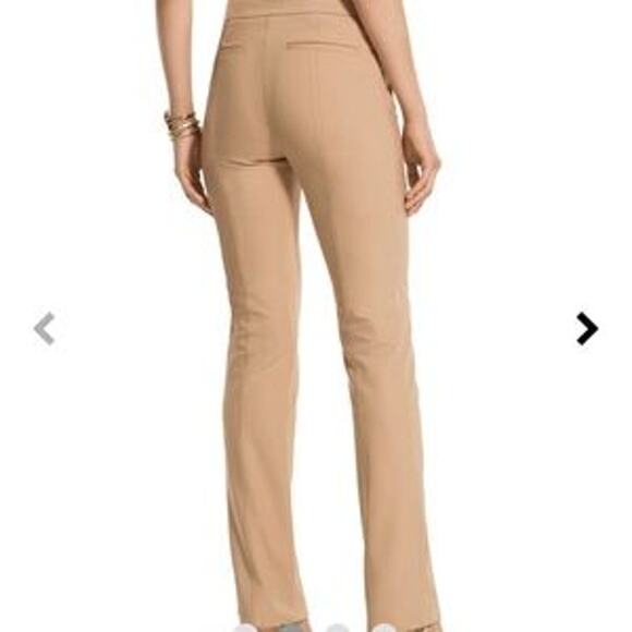CHICO'S SO SLIMMING STRAIGHT LEG TAN PANTS SIZE 2.5R 14R - Picture 2 of 9